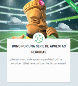 Bono por una serie de apuestas perdidas